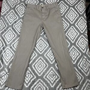 Carbon 2 Cobalt Mens 34 Gray Cotton Chino Straight Leg Pull On Pants NWT